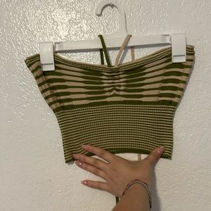 SHEIN Qutie Striped Pattern Halter Knit